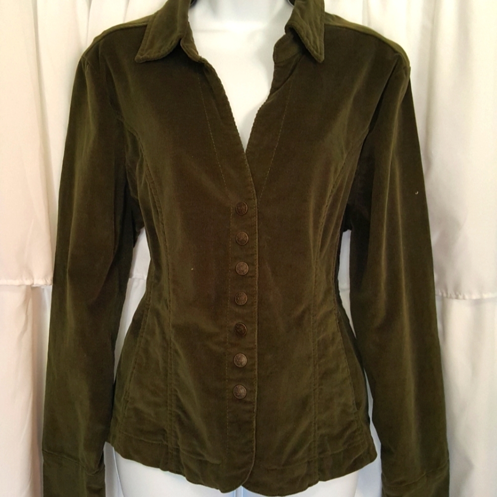 Olive Green Corduroy Blazer